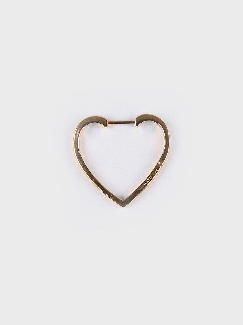 Hoop heart ピアス small / gold (片耳用)