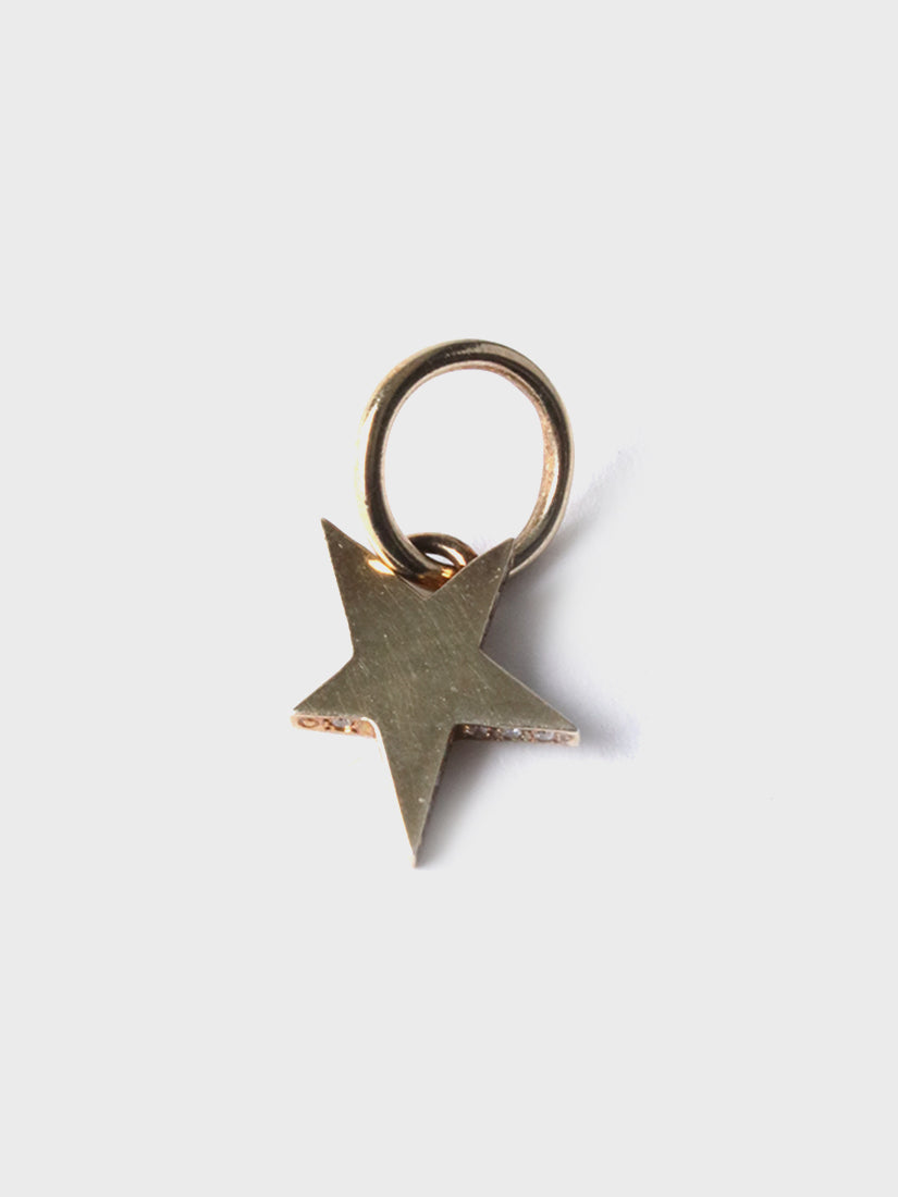 Tiny star line stone チャーム gold (cubic zirconia)