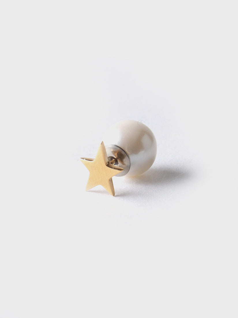 Tiny star ピアス ゴールド×パール(片耳用)