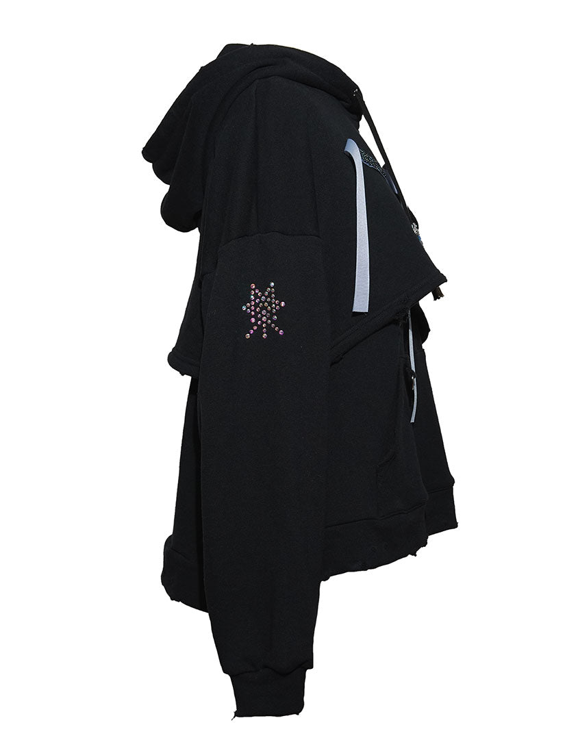 《rurumu:》bind rune layered hoodie