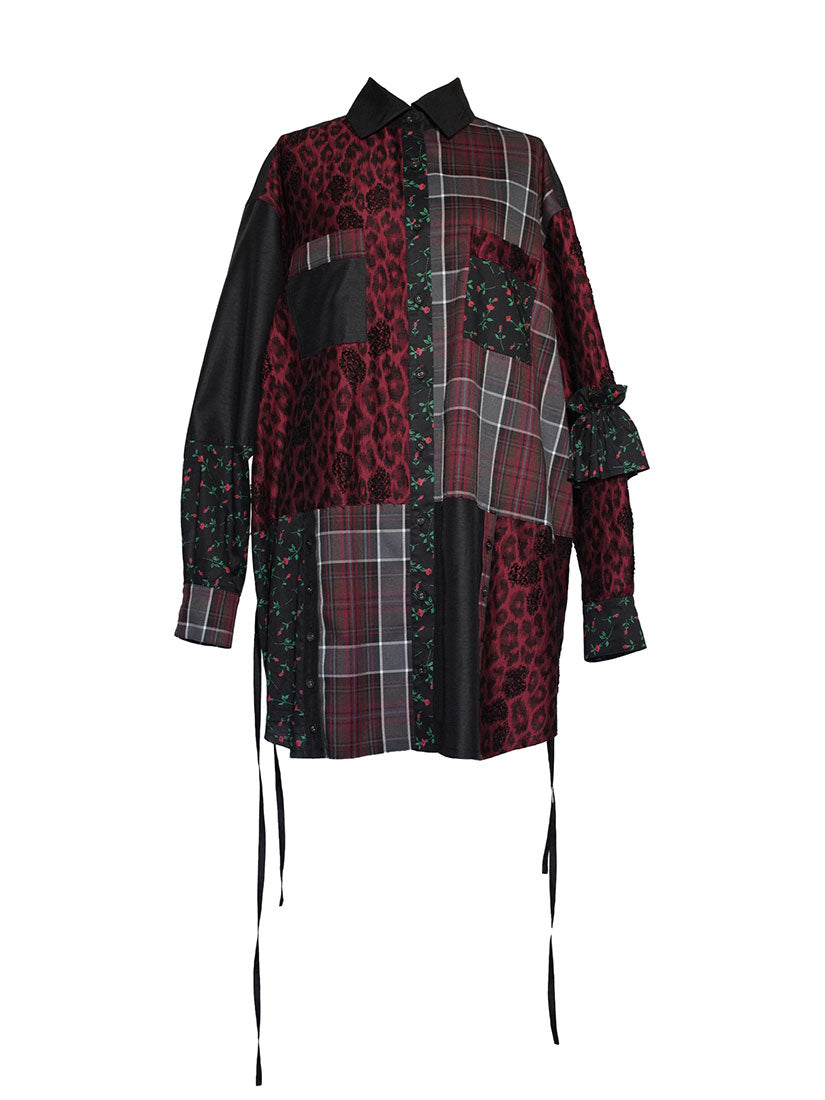 rurumu: patch work oversized shirt-