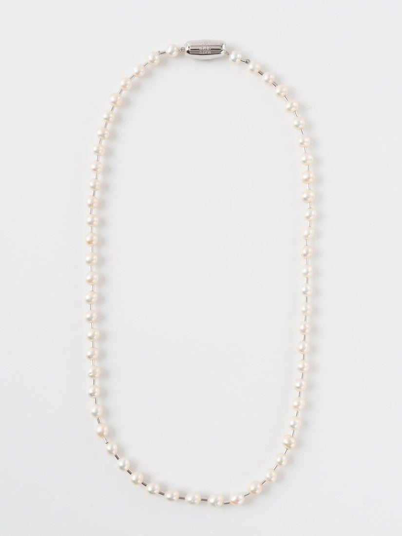 Pearl ball chain ネックレス(43cm)