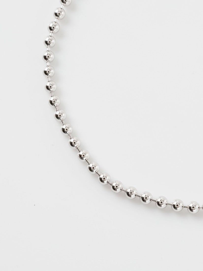 MAYU Pearl ballchain ネックレス38cm シルバー-