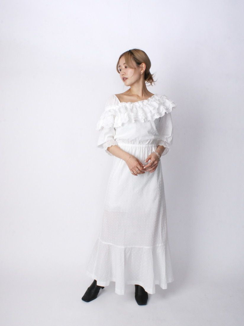 《Verybrain》Sash Ruffle Dress