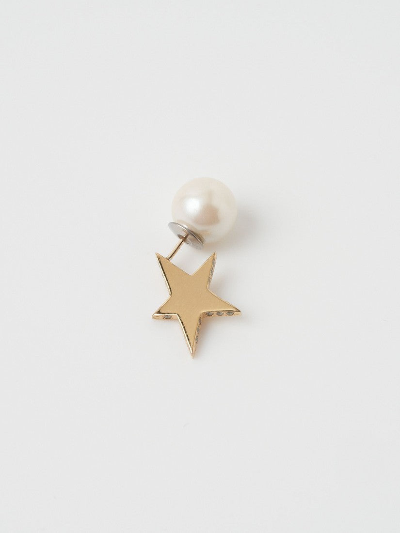 Tiny star line stone ピアス（片耳用）