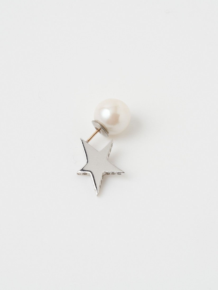 Tiny star line stone ピアス（片耳用）