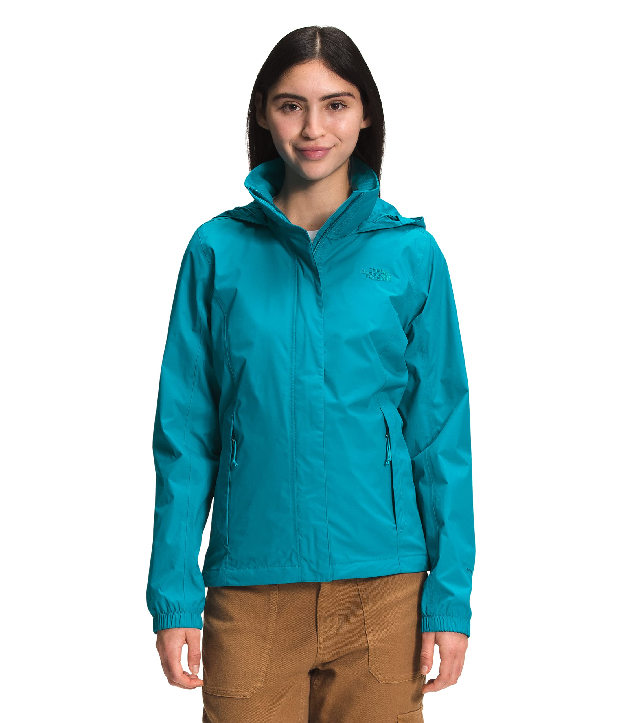 THE NORTH FACE Women's Resolve 2 Rain Jacket (Standard and Plus Size), Enamel Blue, Large