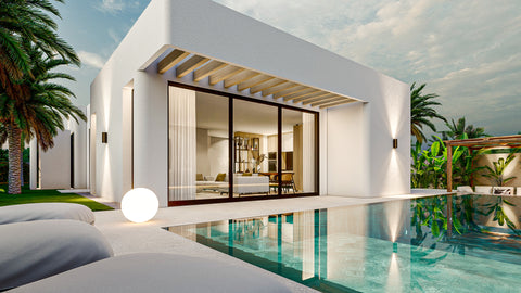Villa avec vue sur piscine et terrasse