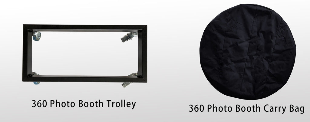 360 photo booth bag and trolley