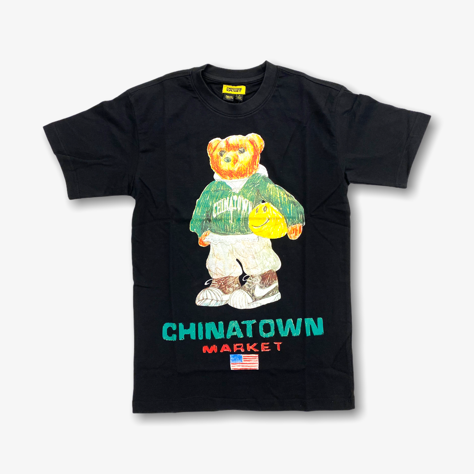 Chinatown Market Smiley Sketch Basketball Bear T-shirt ...