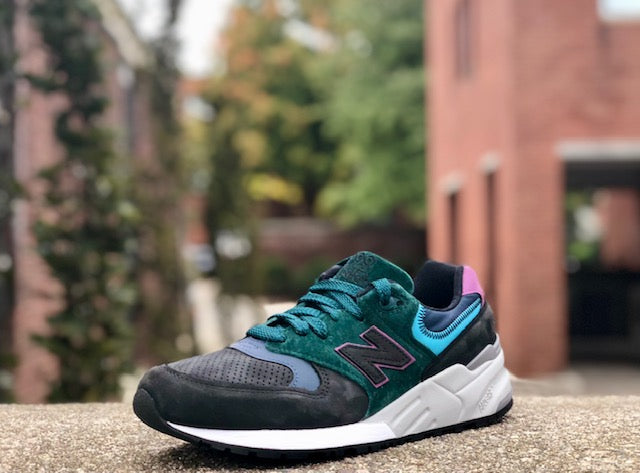 purple and teal new balance