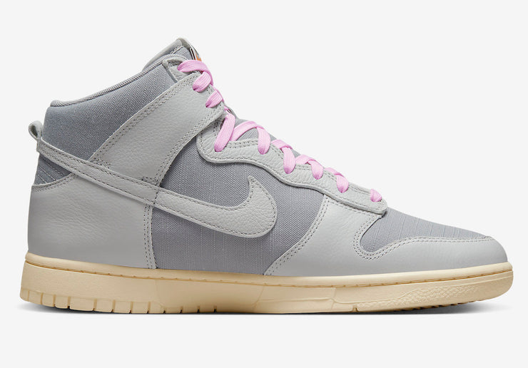 Nike Dunk High Retro Premium Lt Smoke Grey Grey Fog Sail Pink Foam Dq8 Sneaker Junkies