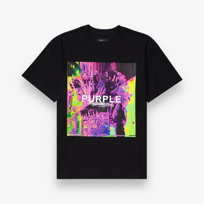 Purple Brand Textured Jersey SS Tee Deliquency Black Beauty