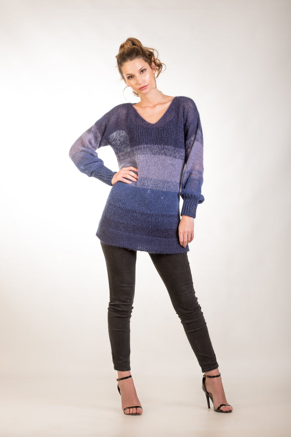 Mohair blue ombre' sweater