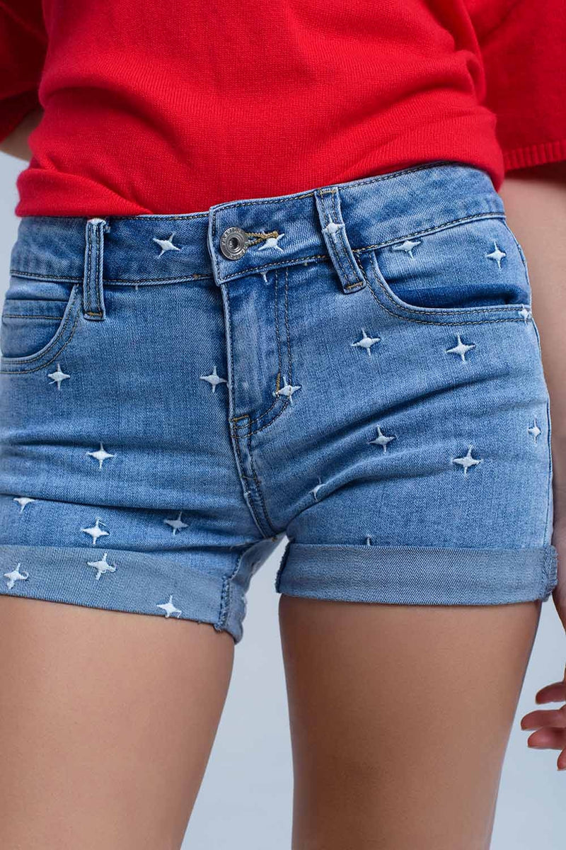 denim shorts with stars