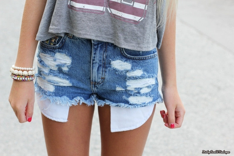 cute distressed shorts