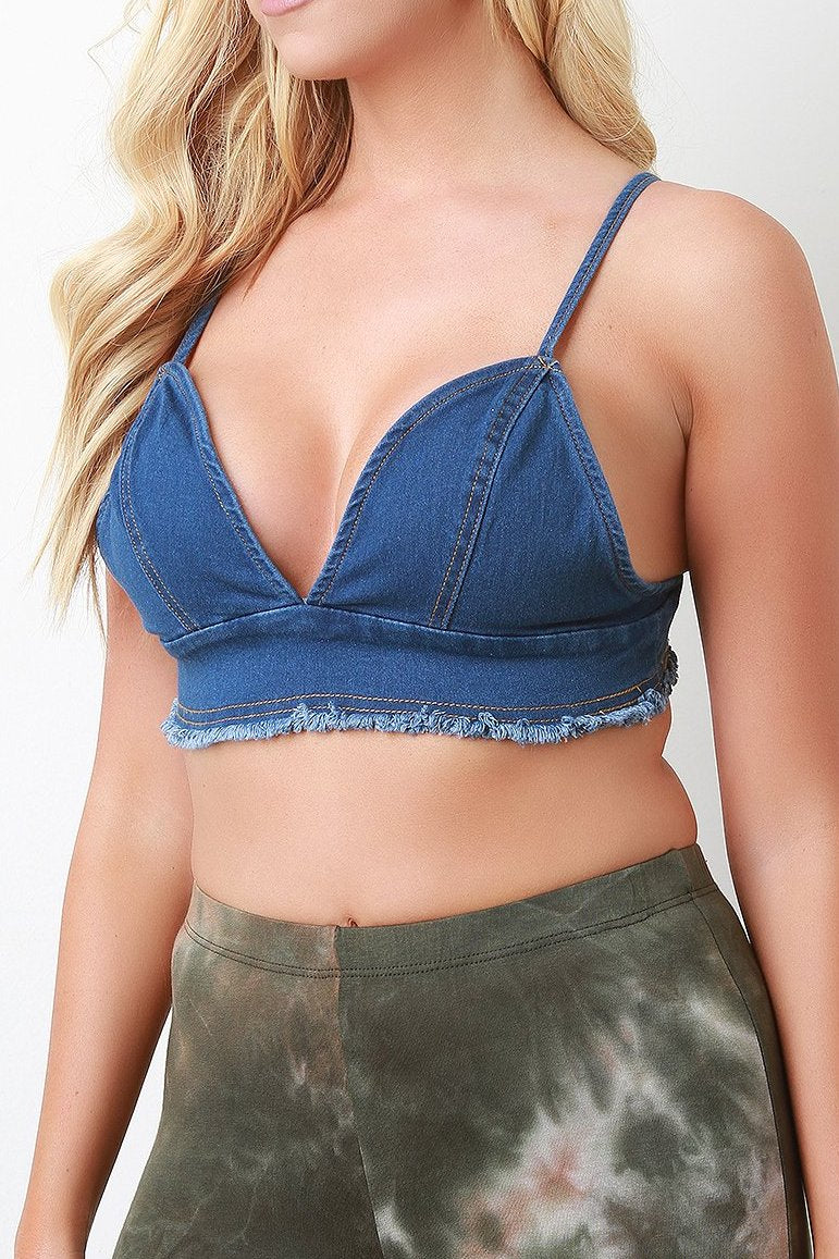 jeans bralette top