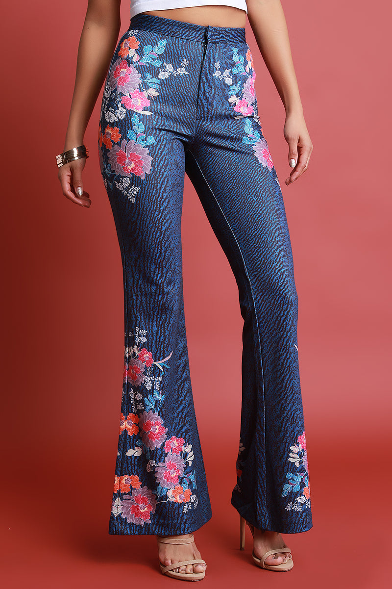 high rise bell bottom pants