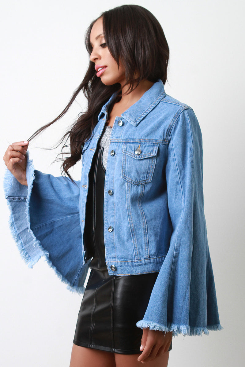 bell sleeve denim jacket