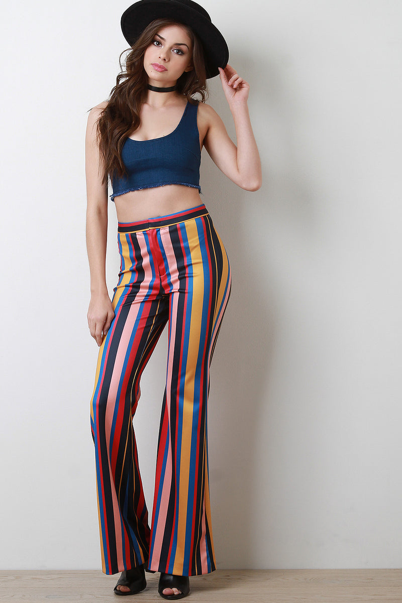 bell bottom pants striped