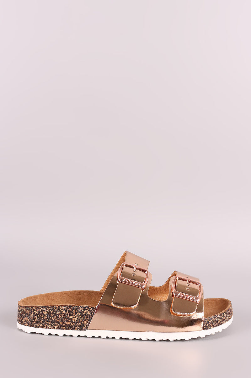 Patent Open Toe Buckle Cork Footbed 