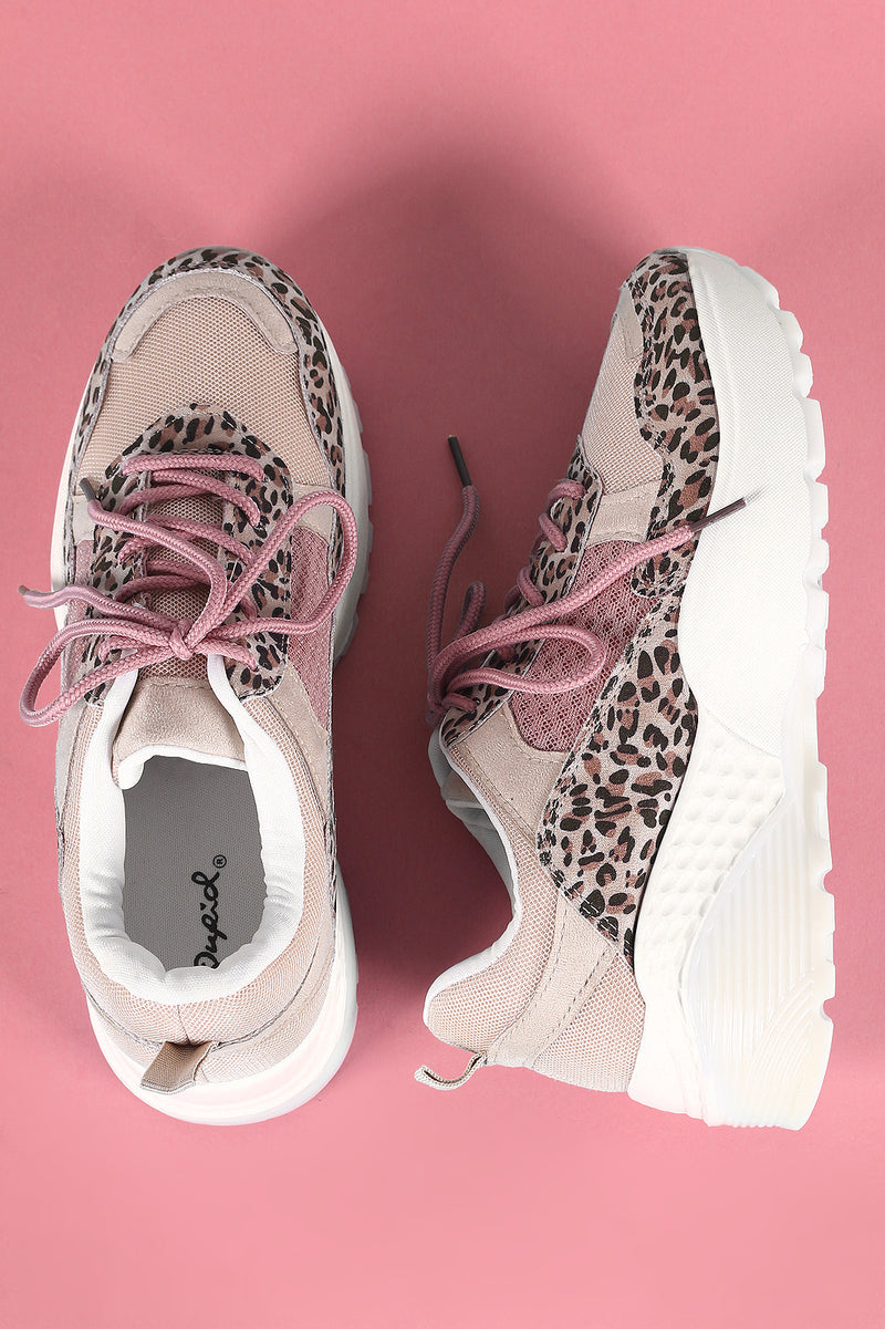 qupid leopard slip on sneakers