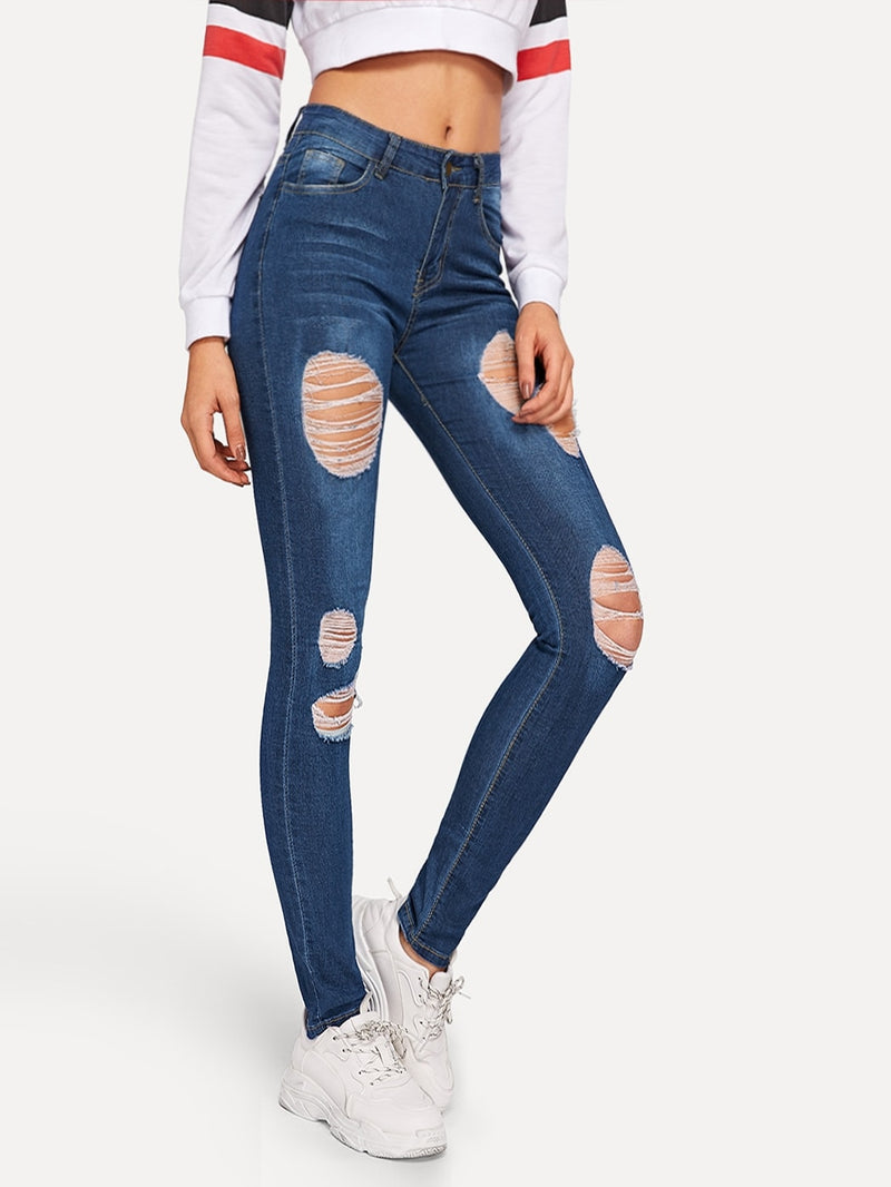 skinny washed jeans