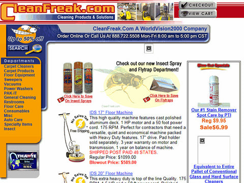 CleanFreak.com in 2001