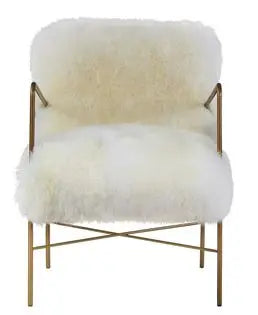 Single White Wool Upholstery Chair – Way2Furn