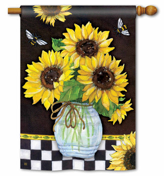 L1311_Sunflowers_House_Flag_-_28_x_40_Studio_M_BreezeArt_93237
