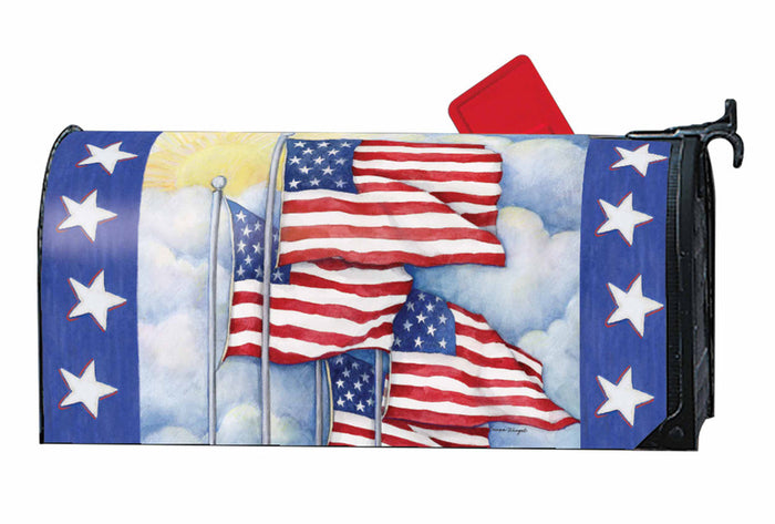 High Flying LARGE Magnetic Cover by Mailbox Covers – Flags on a Stick