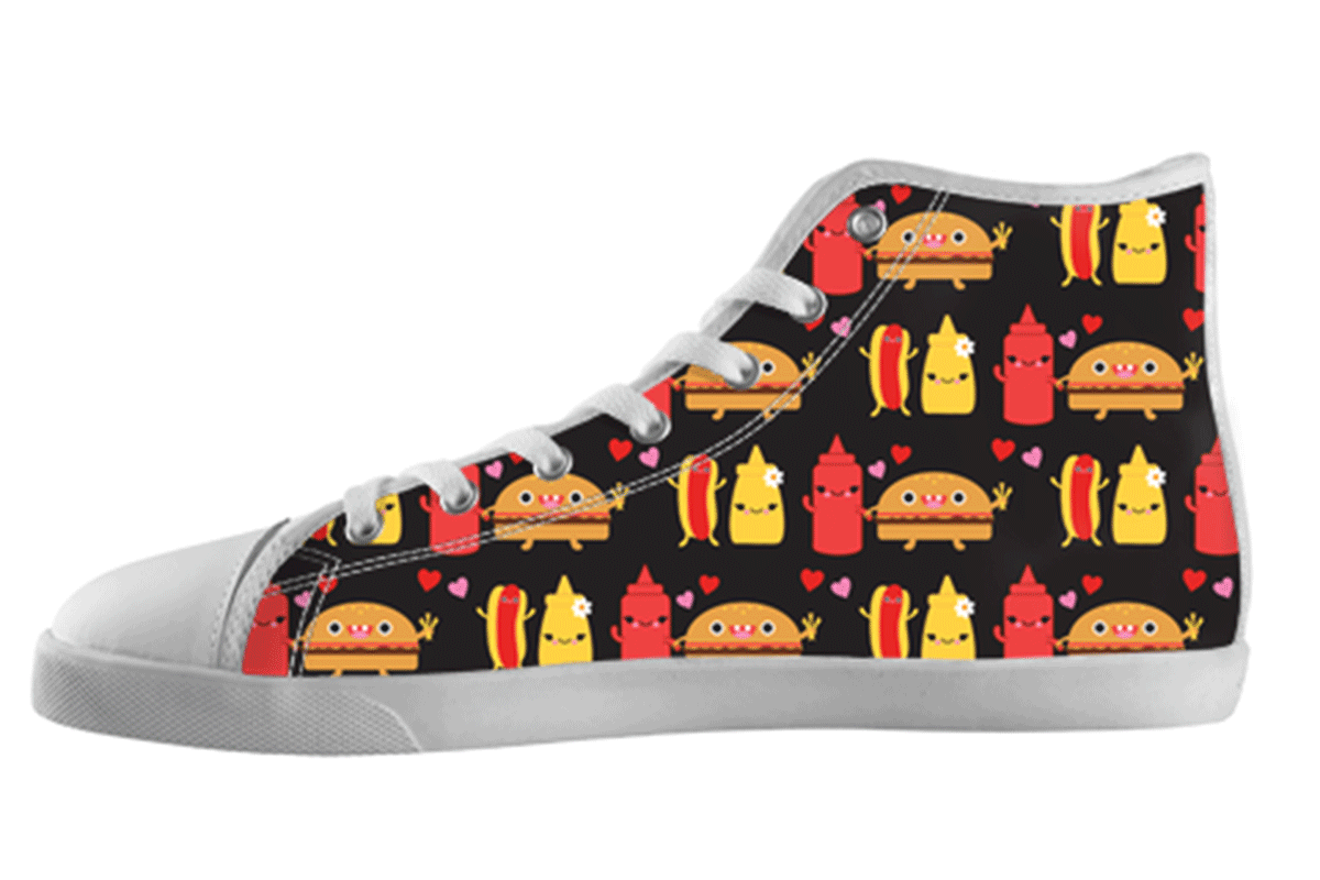 Cute Food BBQ High Top Shoes – SpreadShoes