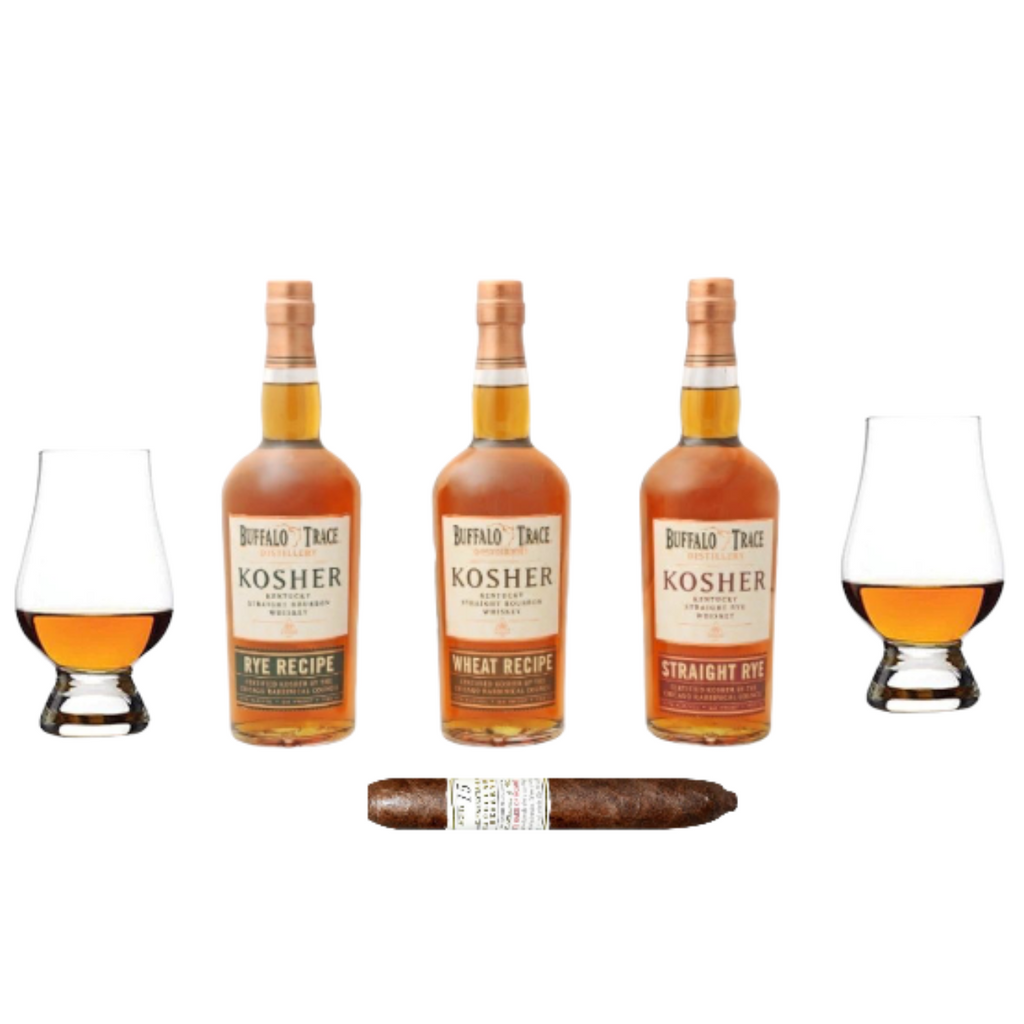 Share a Buffalo Trace Bourbon Whiskey & Cigar Gift Set Online!