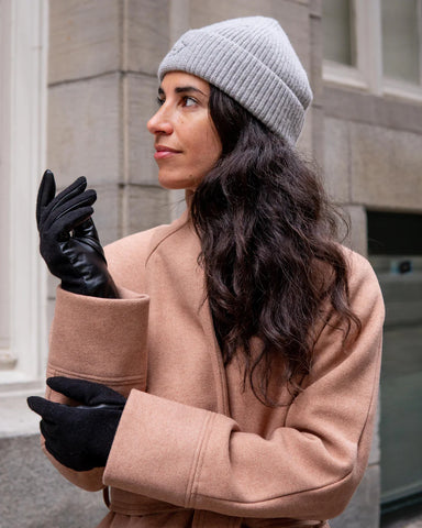 Gants cuir femme