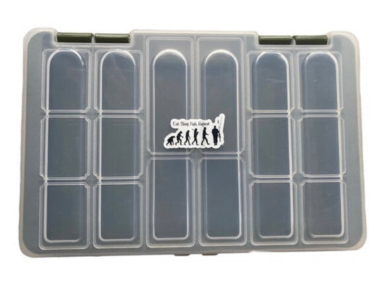 Fishing Tackle Box 22 Adjustable Compartments evolution of Man 