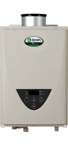 A.O. Smith Tankless Water Heater Non-Condensing Concentric Vent Indoor 140,000 BTU Natural Gas/Propane