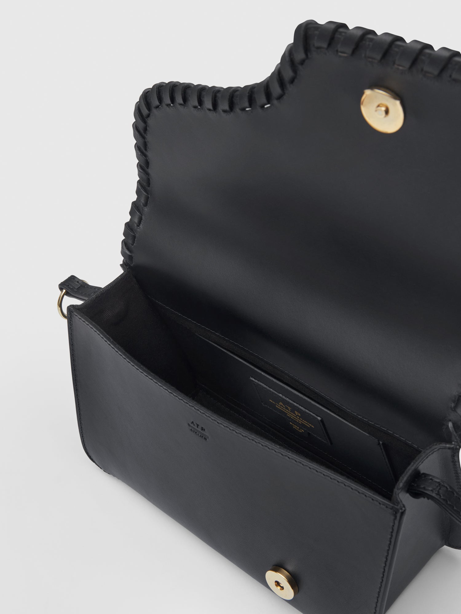 Assisi Black Saffiano Shoulder Bag