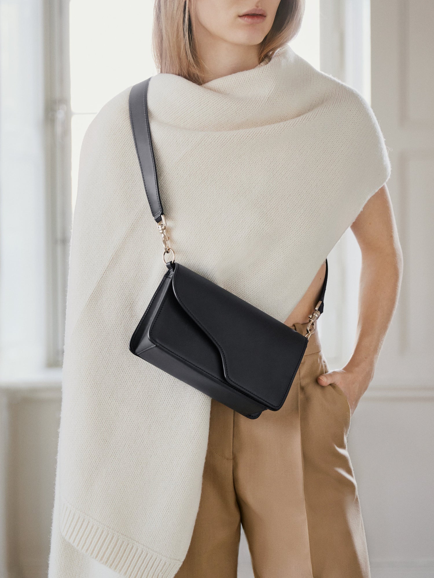 Montalcino Black Leather Mini handbag – ATP Atelier