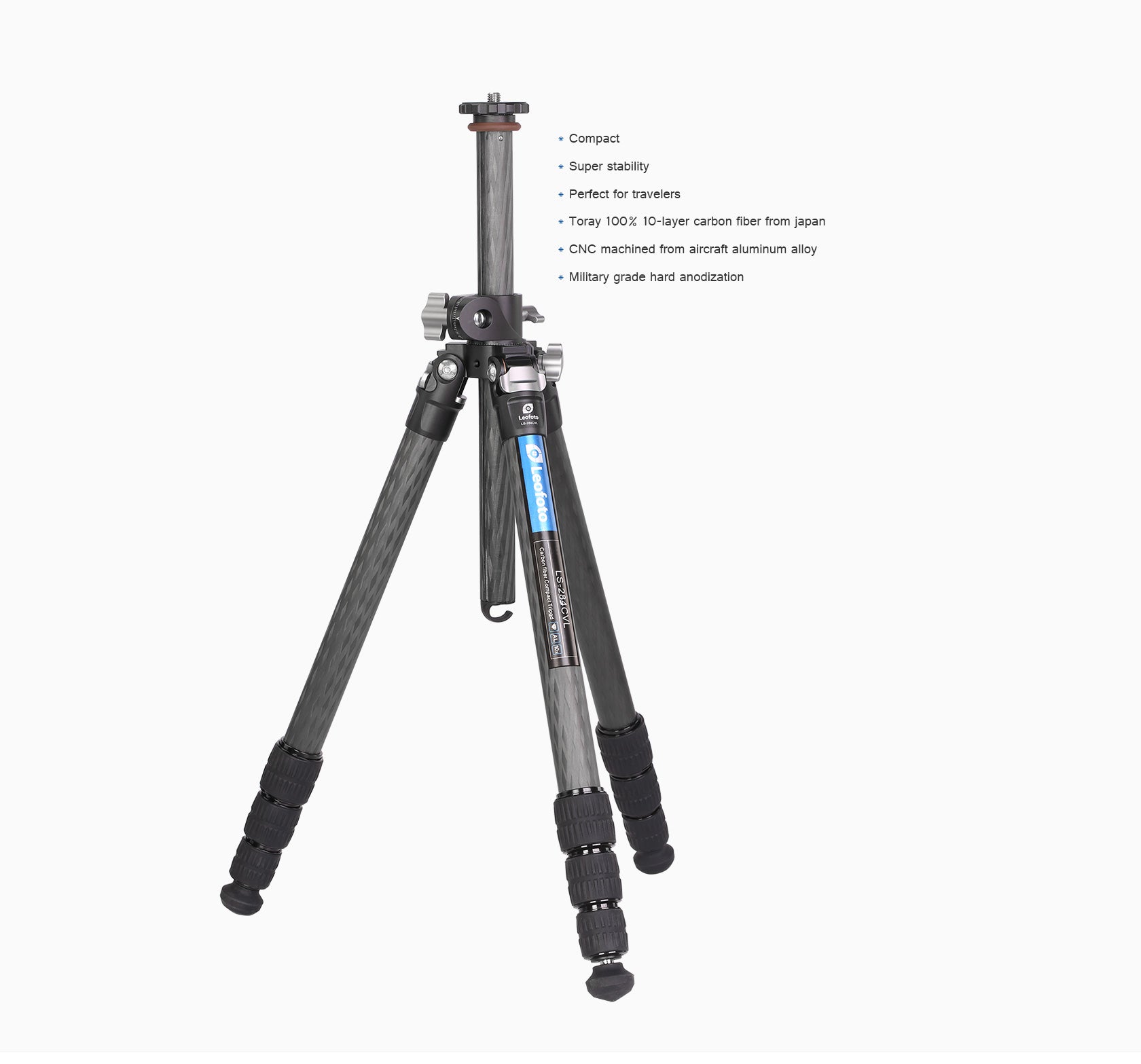 Leofoto LS-284CVL Carbon Fibre Ranger Series Tripod With Tiltable