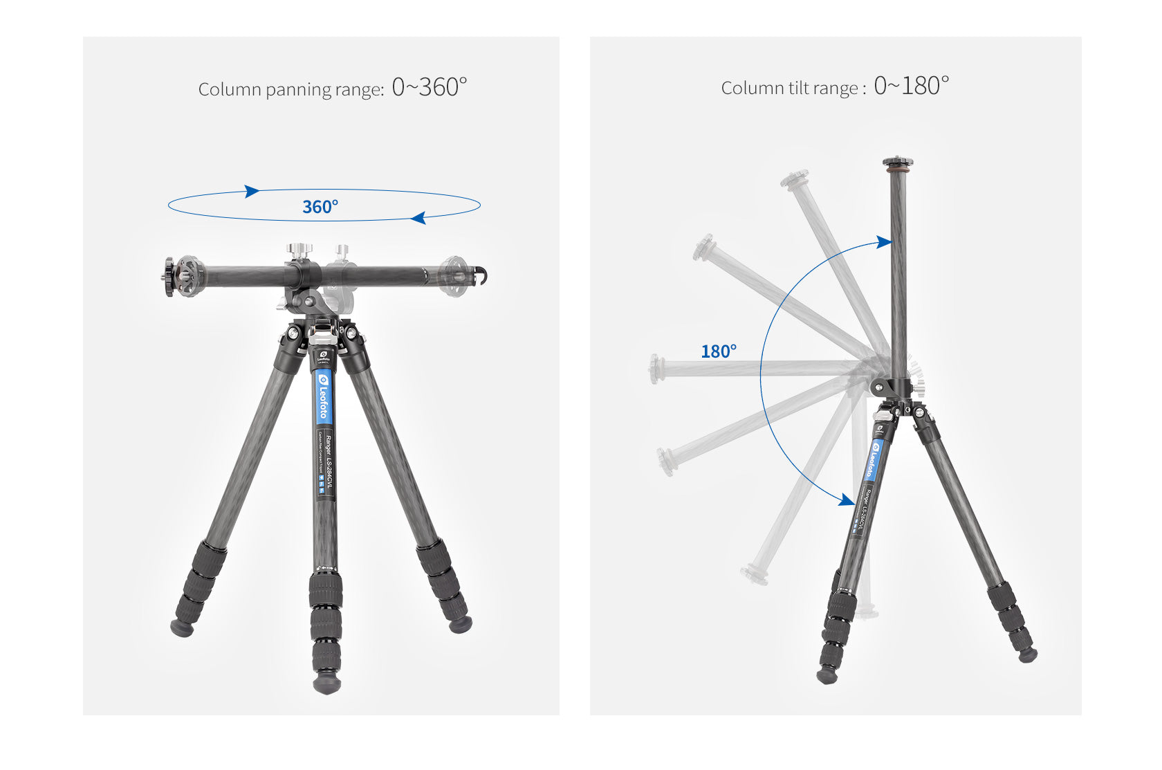 Leofoto LS-284CVL Carbon Fibre Ranger Series Tripod With Tiltable