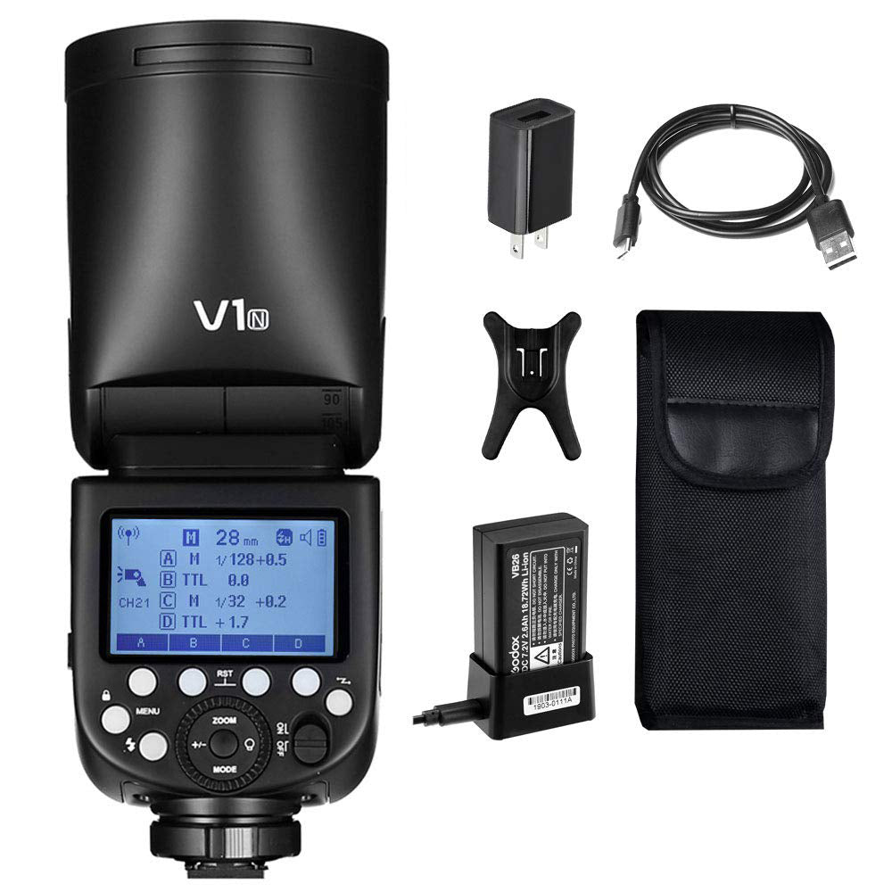 Godox V1-N TTL On-Camera Round Flash Speedlight For Nikon