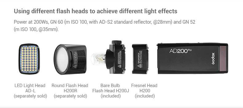 Godox AD200Pro TTL Pocket Flash Kit 200Ws 1/8000 HSS with 2900mAh