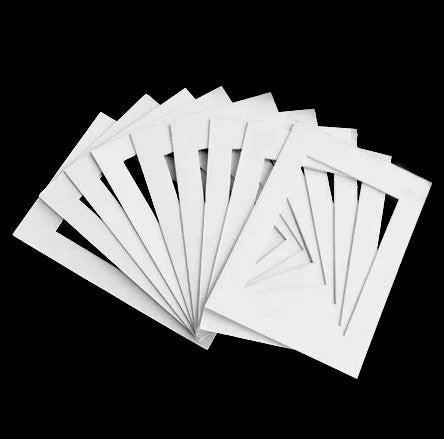 Pack Of 10 Sets Of 8x10 White Mat Matte Board For 6x8 Photo