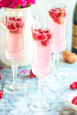 Sparkling Raspberry Lemon Mimosas