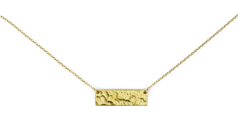 Sword and Plough Brass Bar Necklace