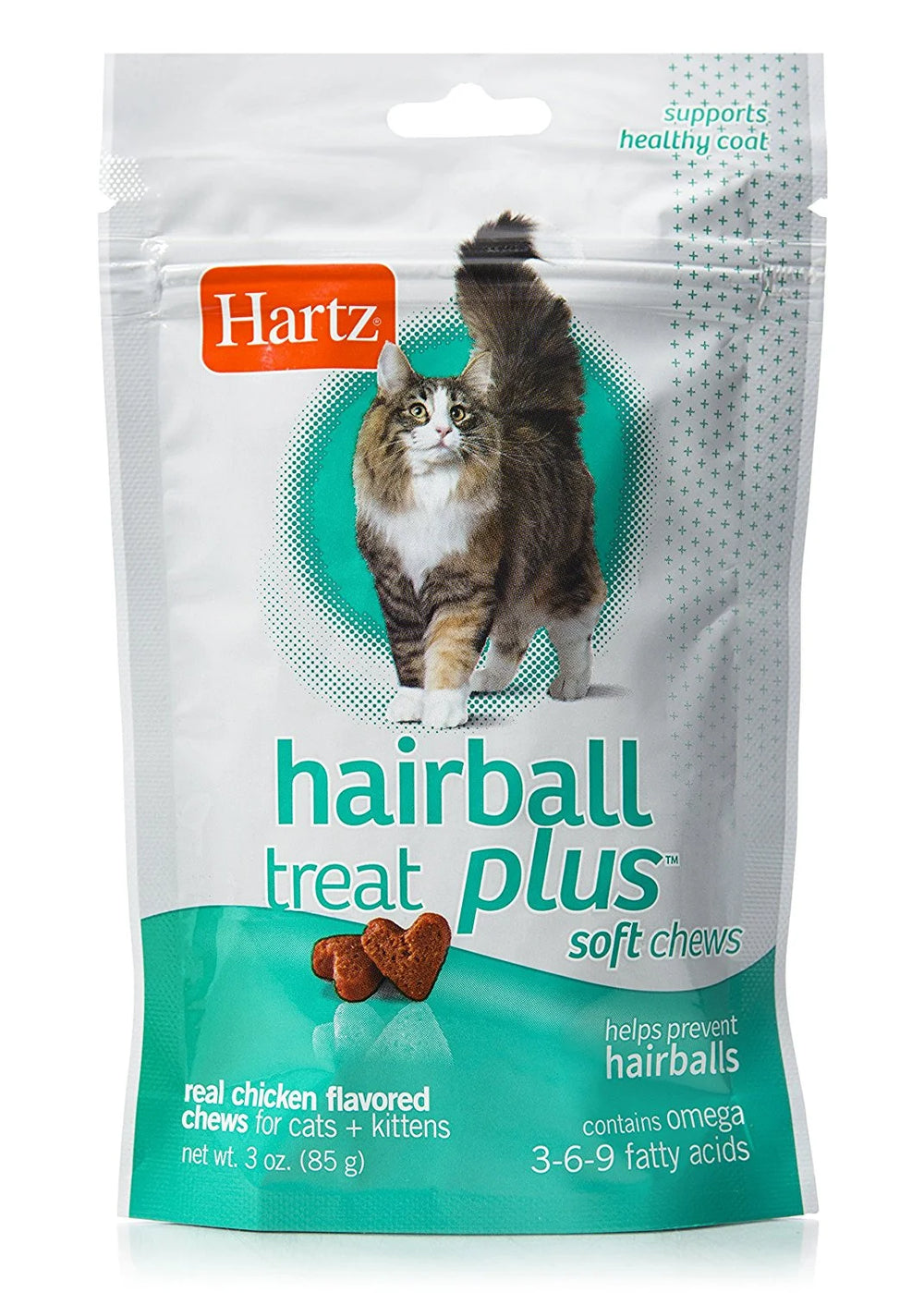 Hartz Hairball Treat Soft Chews Chicken Flavored