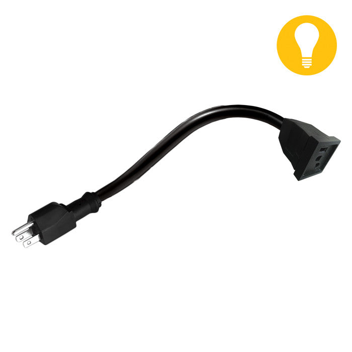 Reflector to 120V outlet adapter