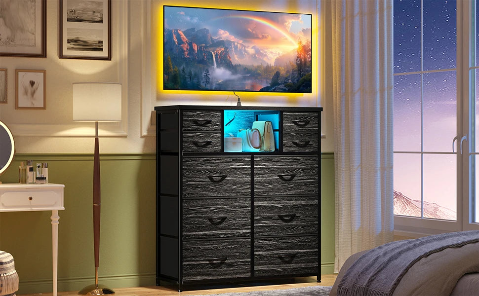 【Modern 10-Drawer Dresser for Bedroom】