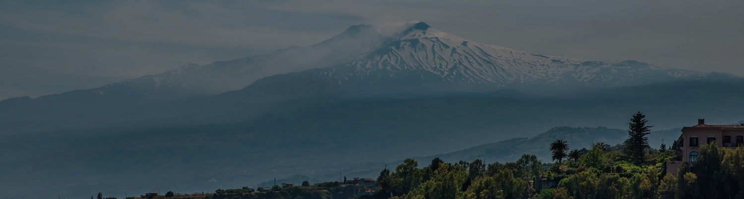 Weinregion Sizilien mit Blick auf den Vuklan Etna