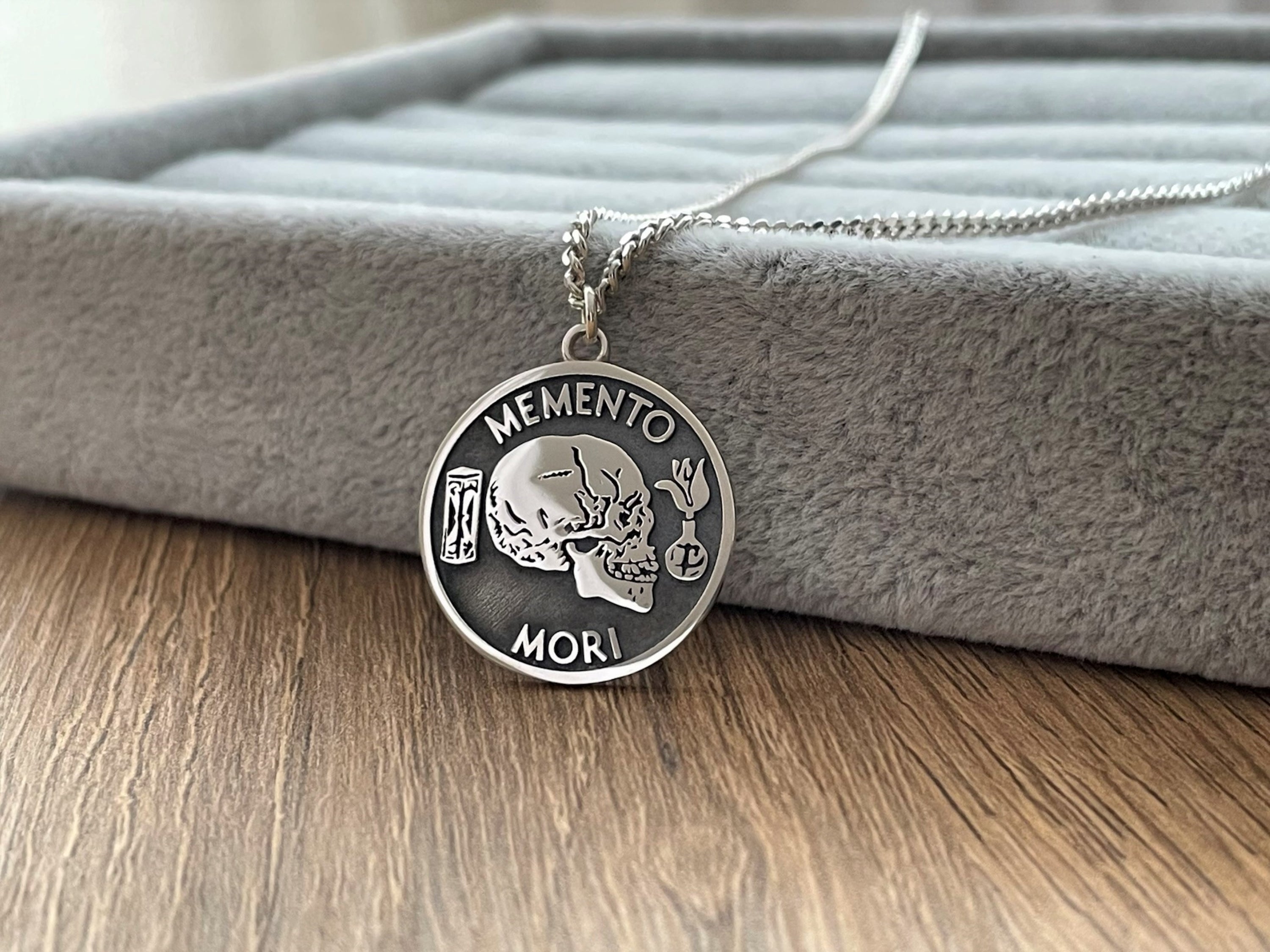 memento mori pendant necklace